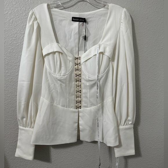 Lavish Alice Tops - LAVISH Alice Bustier Blouse Long Sleeve.